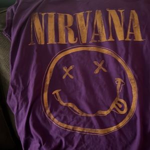 Purple Nirvana band tee from fashion nova